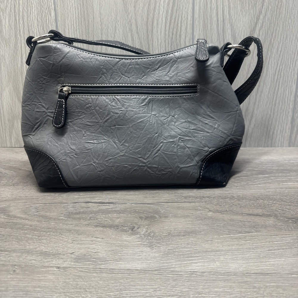 Stone Mountain Crossbody Bag Womens Medium Grey Black Good Multi Pocket Purse - Picture 3 of 7